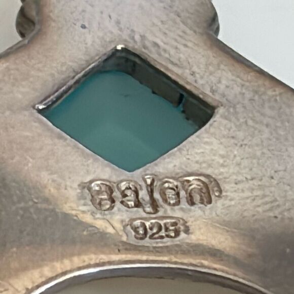 sajen moonstone & blue stone 925 silver pendant arrowhead turquoise - Picture 6 of 9